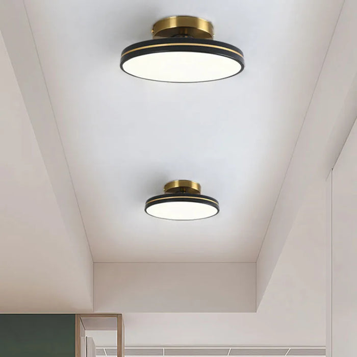 Plafonnier LED Doré en Métal