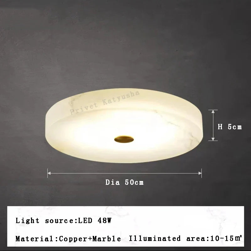 Plafonnier LED Moderne en Marbre Naturel Luminaire Décoratif 2024 - Luxe et Élégance