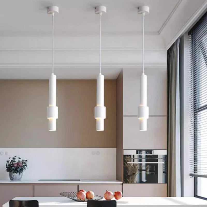 Suspension LED Tube Design Épuré
