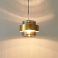Lustre LED Élégant Nordique en Verre Doré - Décoration Intérieure de Luxe