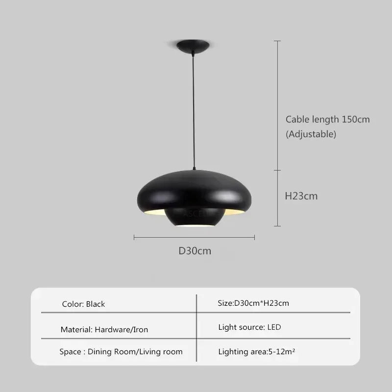 Suspension LED Nordic Champignon suspendu - Design Épuré