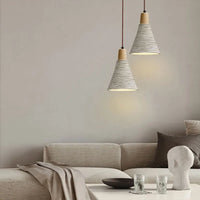 Suspension nordique en ciment et bois massif pour chambre, salon, restaurant, bureau, hôtel et café
