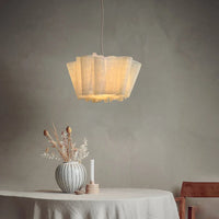 Lustre Nordique Vintage Wabi Sabi en Tissu Fait Main