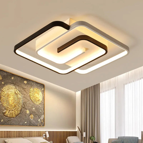 Plafonnier LED carré stylé