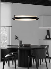 Lustre LED en bois noir pour une décoration moderne avec lampes suspendues