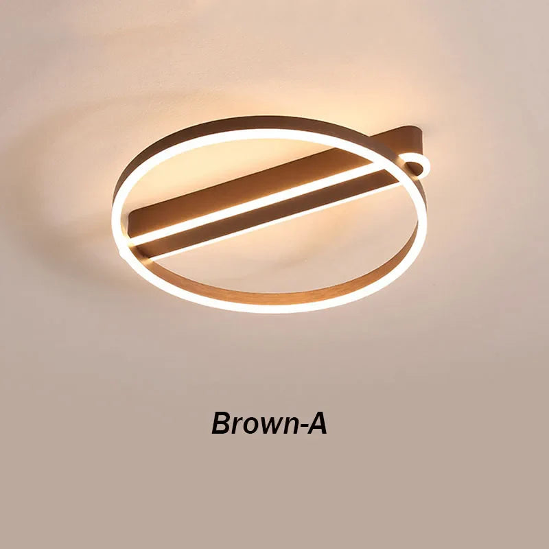 Plafonnier LED Nordique Circulaire en Acrylique Simple