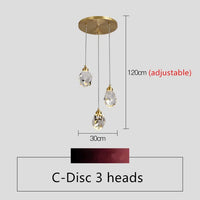 Lustre en cristal nordique LED pour un intérieur élégant