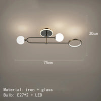 Lustre LED Moderne en Verre Suspendu - Livraison Directe