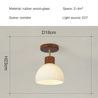 Plafonnier LED Nordico en Bois et Verre