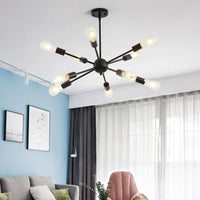 Lustre suspendu industriel en laiton noir brossé pour un design moderne et élégant
