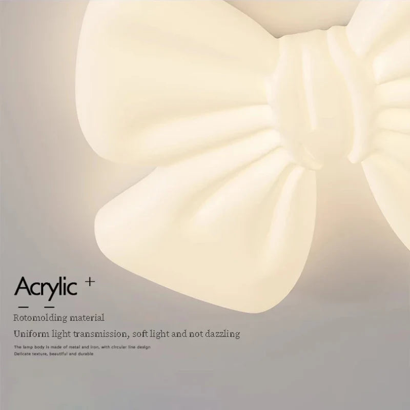 Plafonnier LED "Nœud Romantique" pour Petite Fille