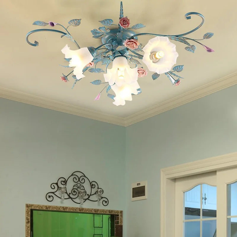 Plafonnier Fleur Chaud et Romantique pour Chambre de Princesse