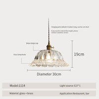 Suspension luminaire nordique en bois, verre et laiton - Style rustique moderne