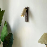 Applique murale design en bois de pierre naturelle avec interrupteur