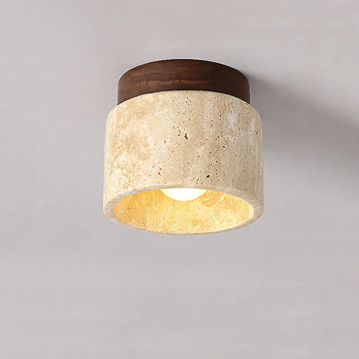 Plafonnier en marbre jaune Wabi Sabi pour hall d'entrée, couloir et balcon : idéal pour Restaurant, hôtel, allée et décor.