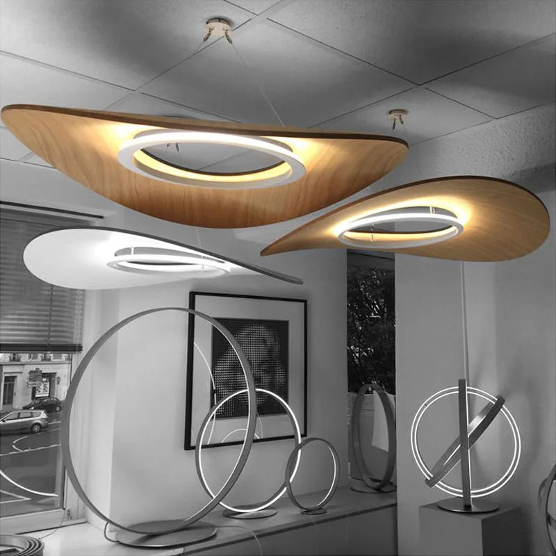 Lustre Minimaliste Moderne en Bois - Design Danois