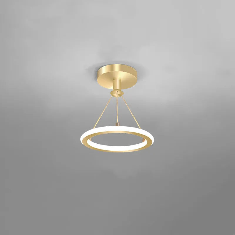 Lustre LED Doré Alu Décoration