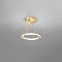 Lustre LED Doré Alu Décoration