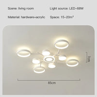 Plafonnier LED Blanc Décoratif avec Télécommande 2023