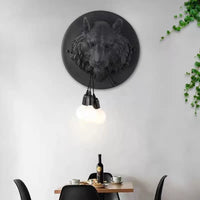 Applique Murale Nordique Vintage en Résine Animaux Bouledogue et Gorille Créatif