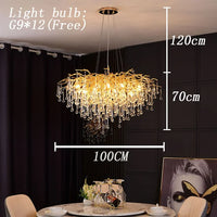 Lustre en Cristal LED de Luxe Moderne pour un Intérieur Élégant