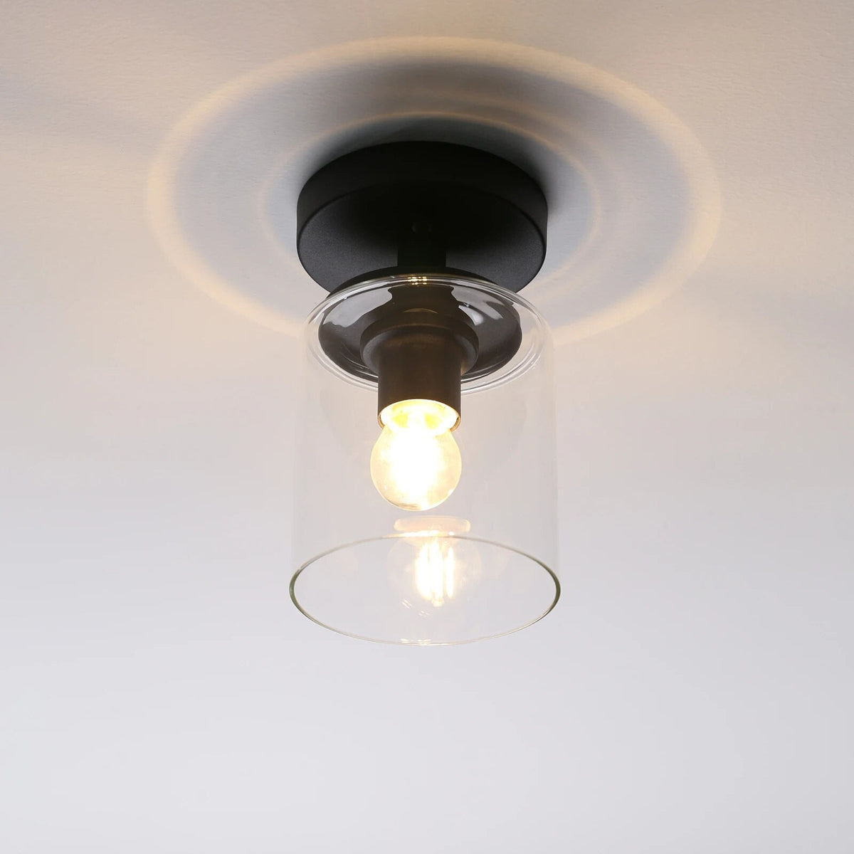 Plafonnier Élégance en Verre Transparent