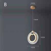 Lustre En Cristal Géométrique Or Émeraude LED Nordique