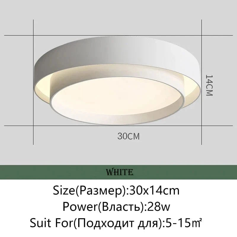 MENVIX - Luminaires d'intérieur LED Modernes à Intensité Variable Ronds et Carrés