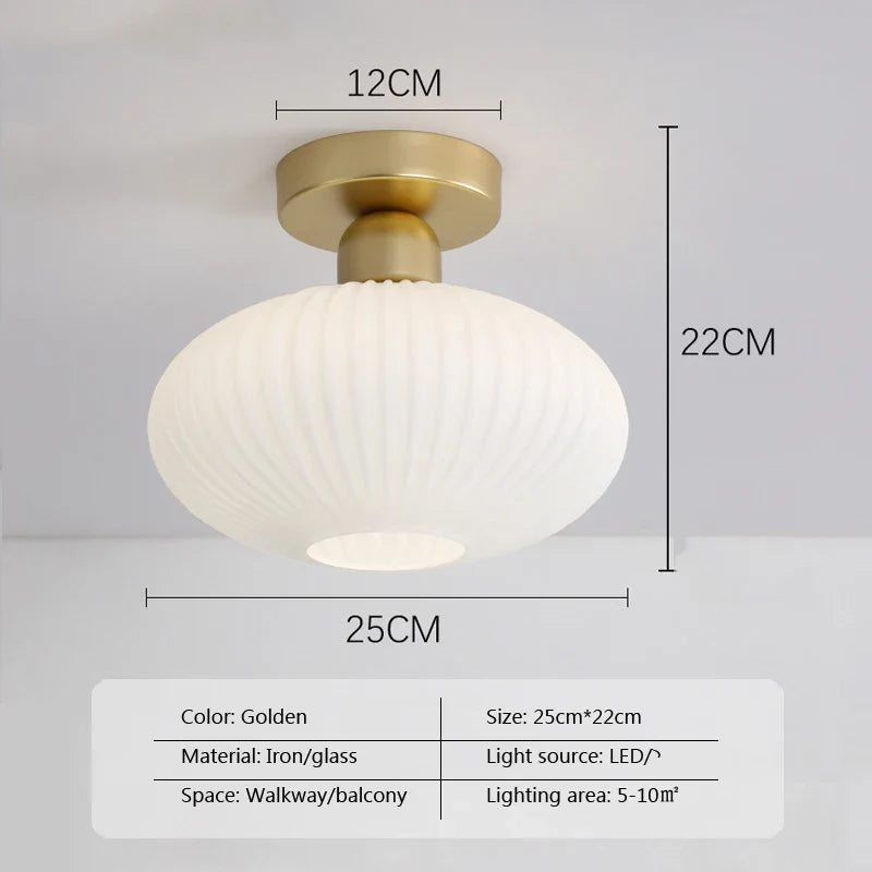 Plafonnier nordique en verre de luxe américain
