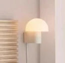 Applique murale design pour chambre à coucher avec prise et escalier en verre champignon pour salon et couloir