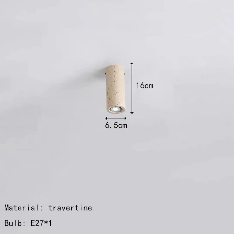 Plafonnier cylindrique en pierre naturelle Luminaire Decor, Livraison Directe