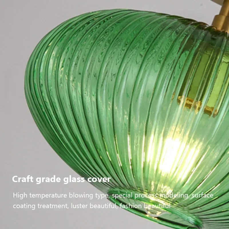 Plafonnier LED en verre nordique minimaliste pour un style moderne
