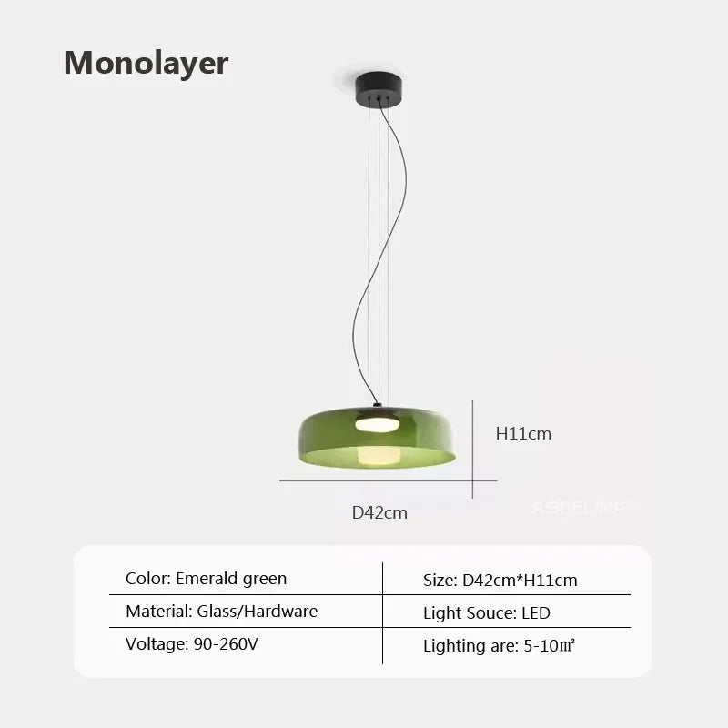 Lustre nordique en fil de verre pour une décoration moderne