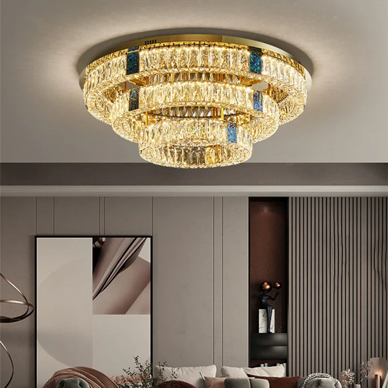 Plafonnier LED Rond Design Nordique en Acier Inoxydable - Nouveau Modèle Prestige
