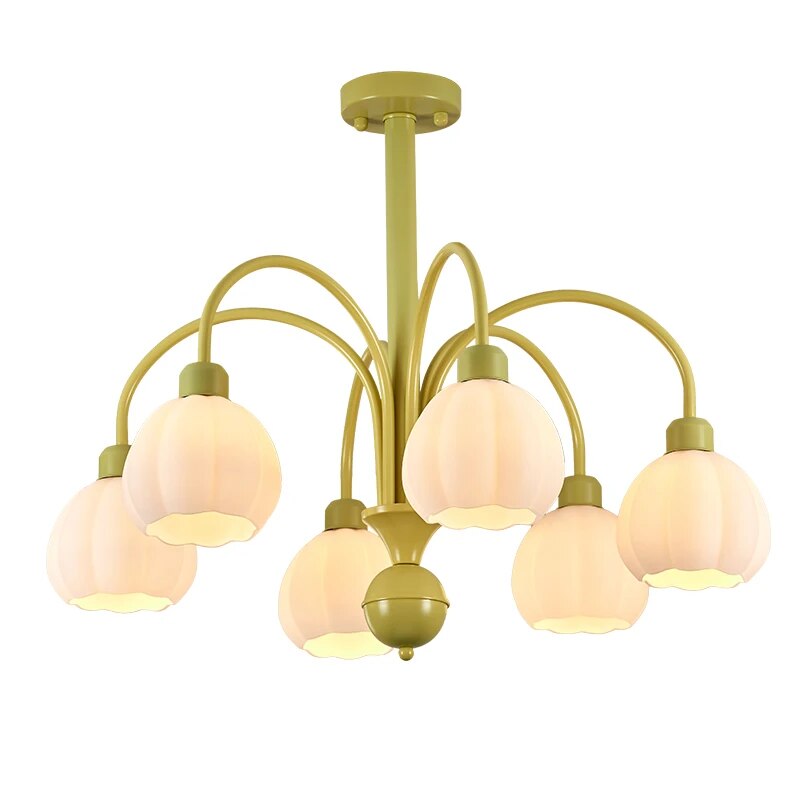 Lustre Citrouille Pastorale pour Chambre à Coucher