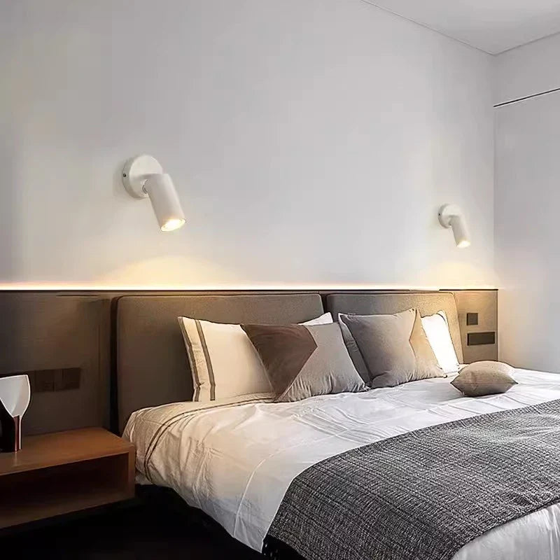 Applique Murale LED Nordique Double Tête Rotative pour Lecture et Étude - Lumières Brillantes
