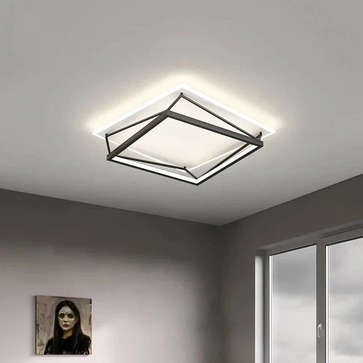 Plafonnier LED NordikGlow - Design géométrique minimaliste