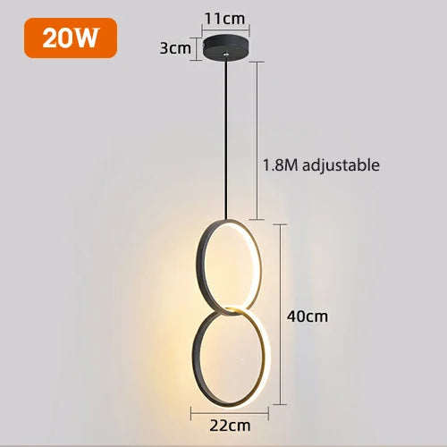 Suspension LED de design moderne