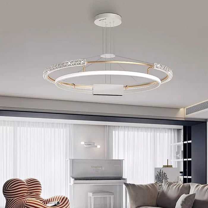 Lustre de Luxe Moderne à LED pour un Éclairage Intérieur Élégant