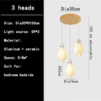 Lustre Duplex LED Magnolia en Céramique pour Hôtel et Villa