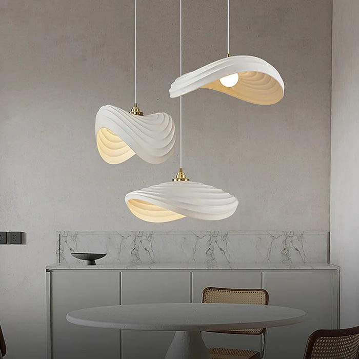 Suspension lumineuse Nordique Minimaliste Wabi Sabi Crème Style Led