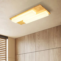 Plafonnier LED Bois Véritable Moderne - 4/6/9 Têtes Luminaire Intérieur