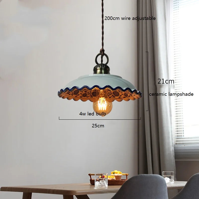 Suspension LED en céramique contemporaine minimaliste