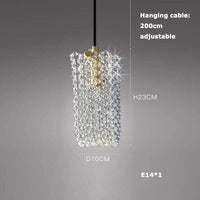 Lustre LED en Cuir et Verre