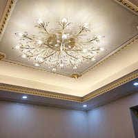Lustre LED Cristal Moderne Nordique pour Salon Salle à Manger