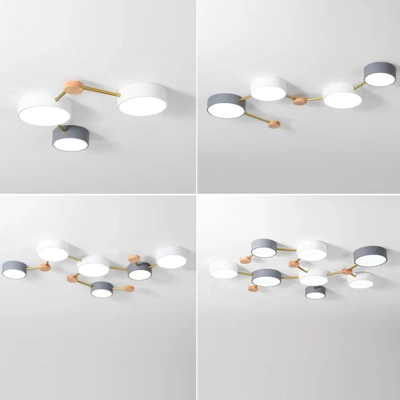 Plafonnier LED en bois : design nordique moderne