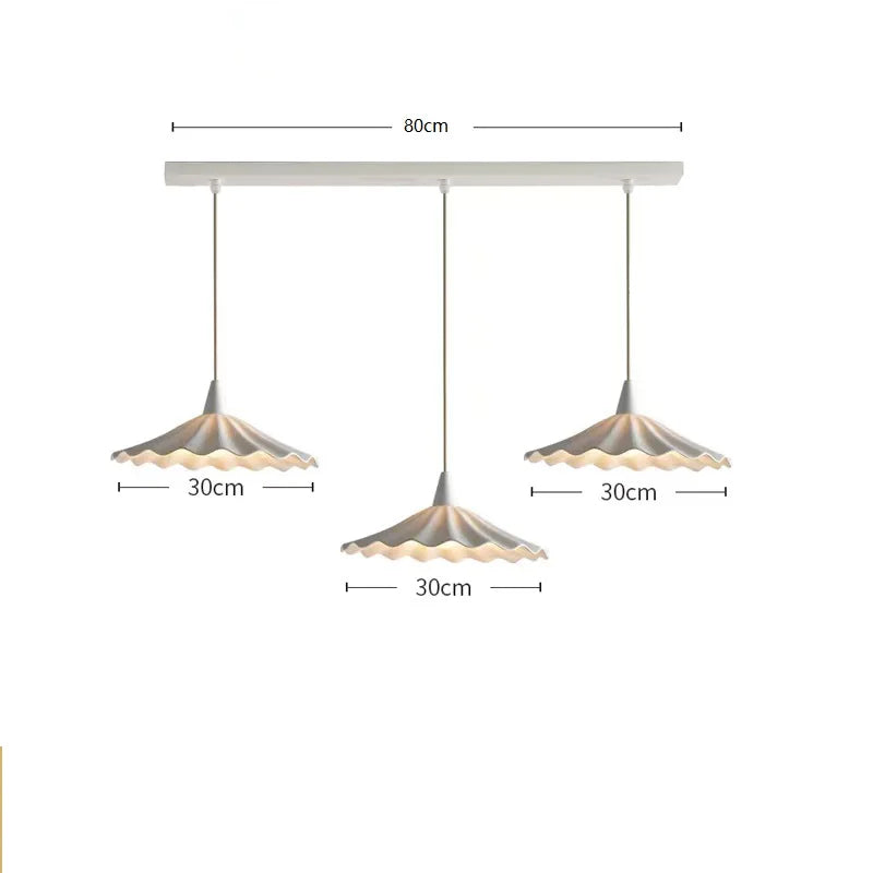 Suspension LED 30 cm Blanc: Design Japonais en Céramique