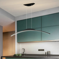 Lustre nordique moderne avec bande incurvée pour salon et salle à manger