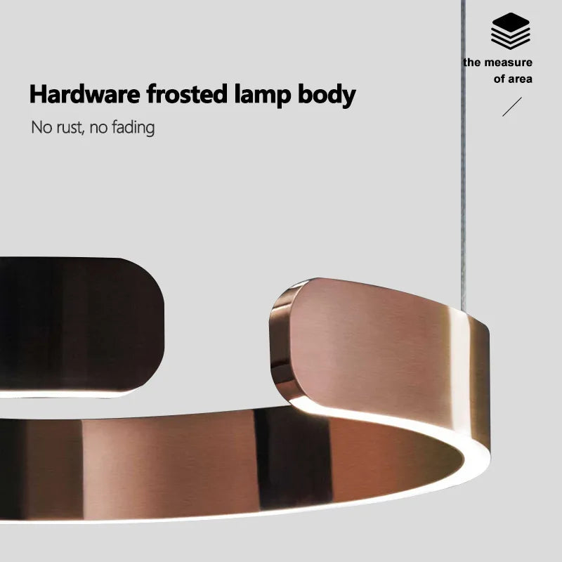Lustre Anneau Nordique LED Réglable pour Salle à Manger - Collection Maison Luminaires