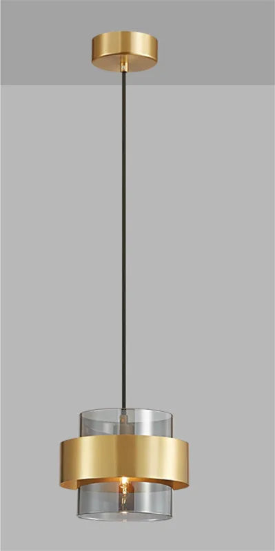 Lustre LED Élégant Nordique en Verre Doré - Décoration Intérieure de Luxe